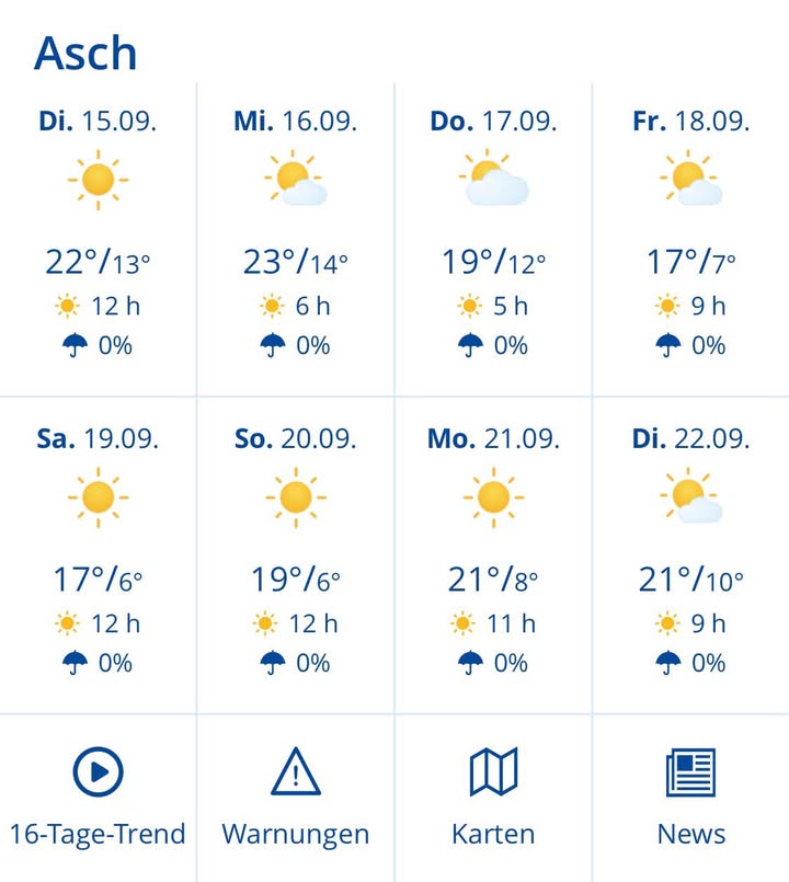 *** Bayrische Meisterschaft ***
Wetterprognose steht unter
Bayrischem Himmelblau 🚀🚀🚀
Nennung unter
www.mc-welden.de